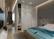 красивая спальня, дизайн интерьера современной спальни