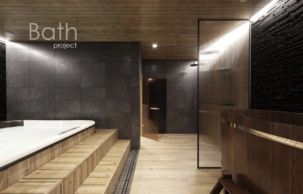 Дизайн интерьера банного комплекса