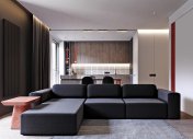 интерьер квартиры в стиле минимализм, студия М5, дизайн трехкомнатной квартиры