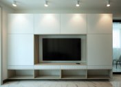 стеллаж для тв, современная мебель в интерьере, дизайн студия М5