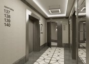дизайн интерьера лифтового холла, дизайн лифтового тамбура