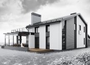 проект индивидуального жилого дома площадью 250м2, дизайн дома в современном стиле