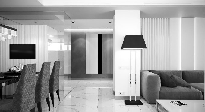 дизайн интерьера кухни и гостиной, современный дизайн интерьера квартиры
