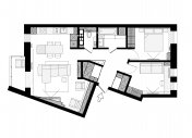 планировка трехкомнтаной квартиры, квартира в угловой секции, дизайн угловой квартиры